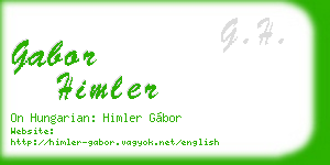 gabor himler business card